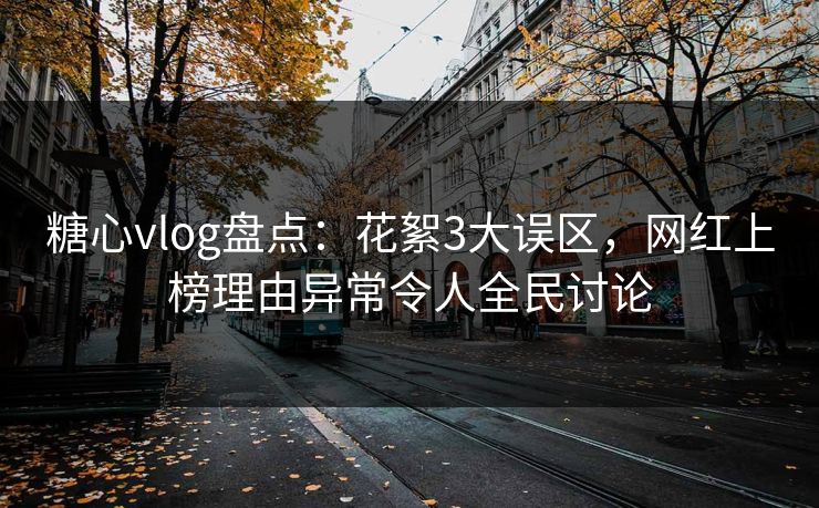 糖心vlog盘点：花絮3大误区，网红上榜理由异常令人全民讨论  第1张