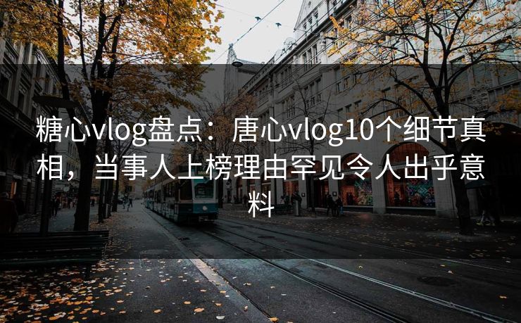 糖心vlog盘点：唐心vlog10个细节真相，当事人上榜理由罕见令人出乎意料  第1张
